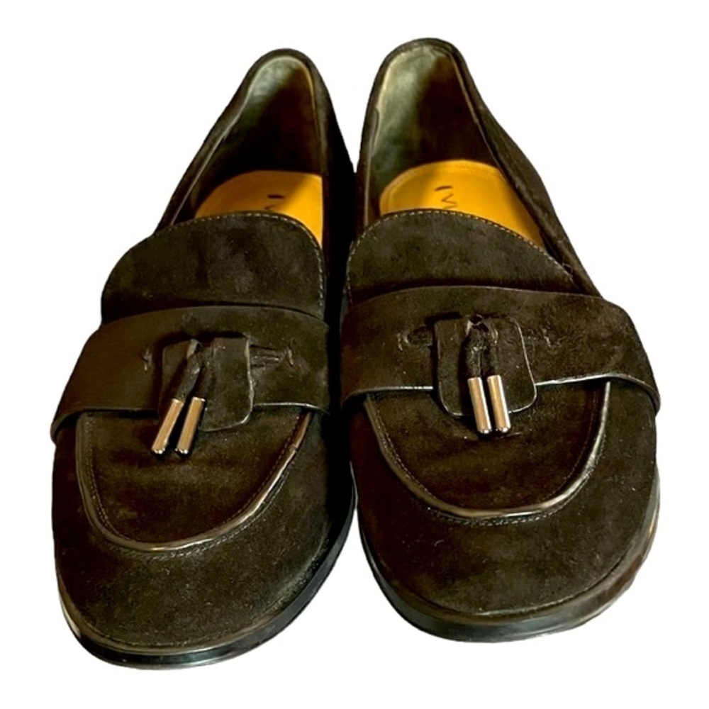 VIA Spiga Suede Tassel Loafers Brown 8M - Picture 9 of 9